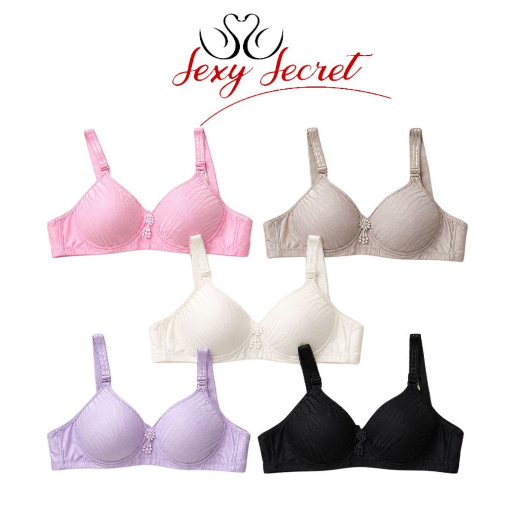 Sexy Secret B1637 Bh Wanita Jumbo Bra Tanpa Kawat Ukuran Besar Busa Tipis 36-40