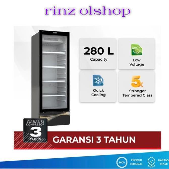 Bestseller- SHOWCASE POLYTRON SCN238X KULKAS PENDINGIN MINUMAN SCN238