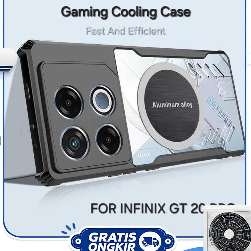 Softcase Infinix Gt 20Pro | Fan Gaming Cooler Infinix Gt 20Pro | Gift Box | Pendingin Hp Magnet Orig