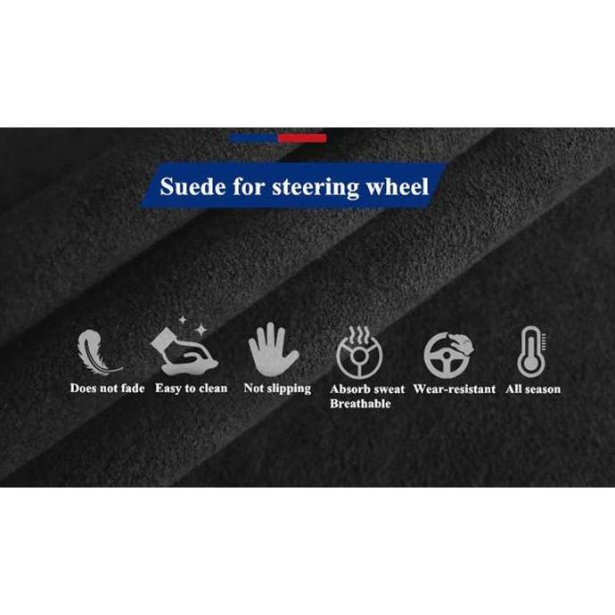 Toyota Kijang Innova Setir Mobil Cover Suede Leather Kulit Asli Stir