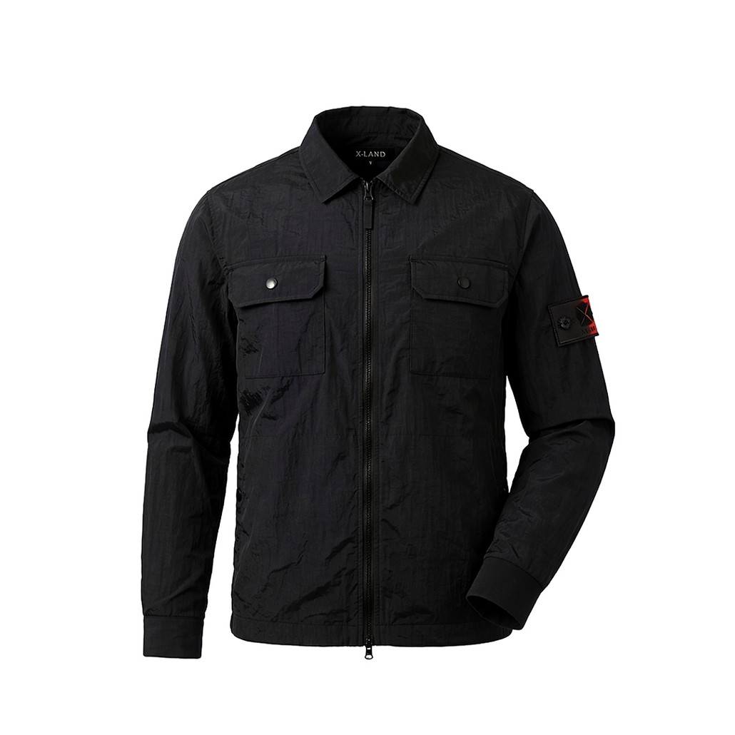 FAVORIT | X - LAND Overtshirt Jacket Nylon Cringkle - Essen Black Doff