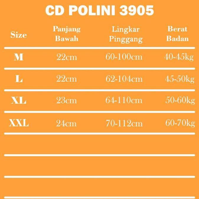 Polini - 1Pcs/1Lembar CD Bumil Celana Dalam Wanita Hamil Low Waist CD Bumil Polos Polini 3905