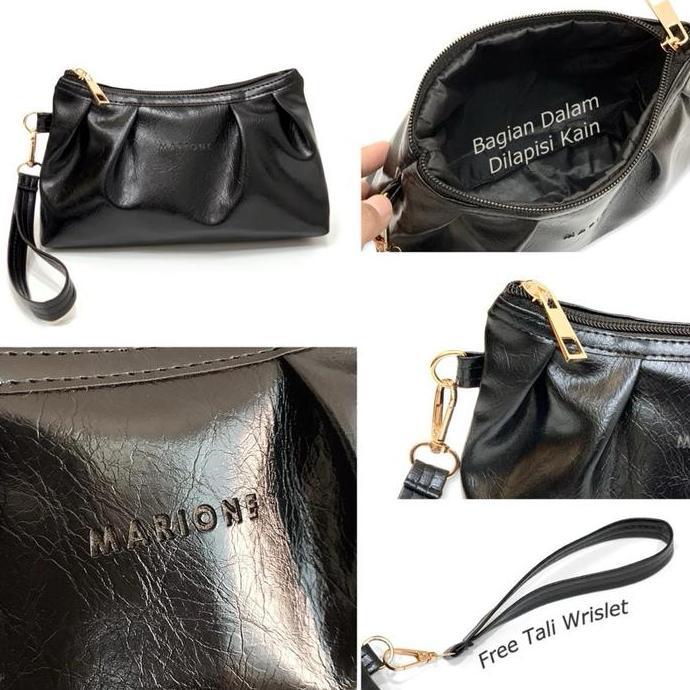 Juinju- Marione - Dompet Obsidian Dompet Serbaguna Pouch Besar Uang Kertas Make Up Masuk Pouch Simpl