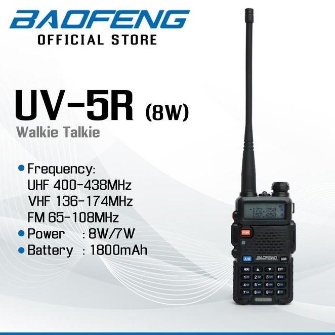 Baofeng Uv5R 8W Walkie Talkie Ht Baofeng Indonesia