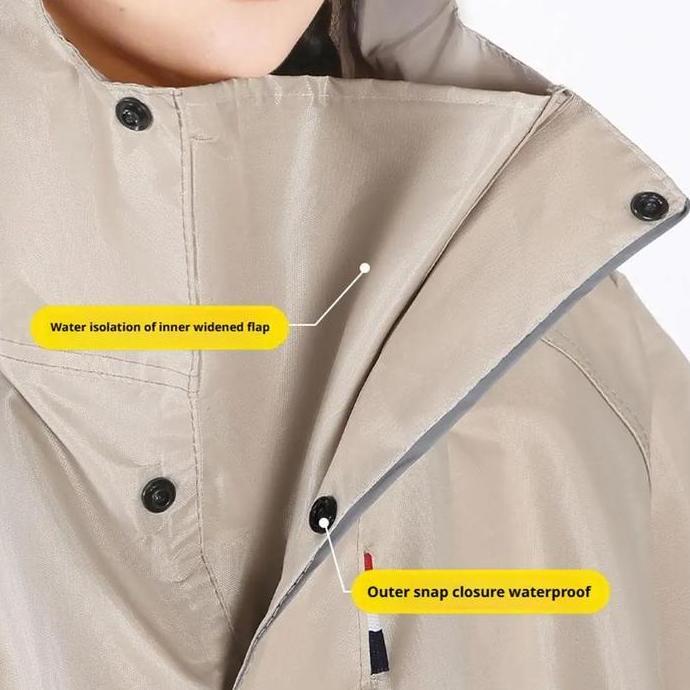 LADHUVHI Jas Hujan Ponco Jubah Jas Hujan Jubah Model Korea Polos Jas Hujan Oxford Jas Hujan Premium 