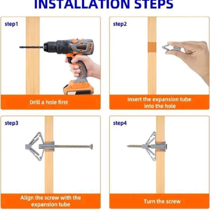 Promo Fisher Gipsum Nylon / Nylon Toggle Gypsum Pengencang Skrup 5Cm Butterfly Aircraft Model Pesawa
