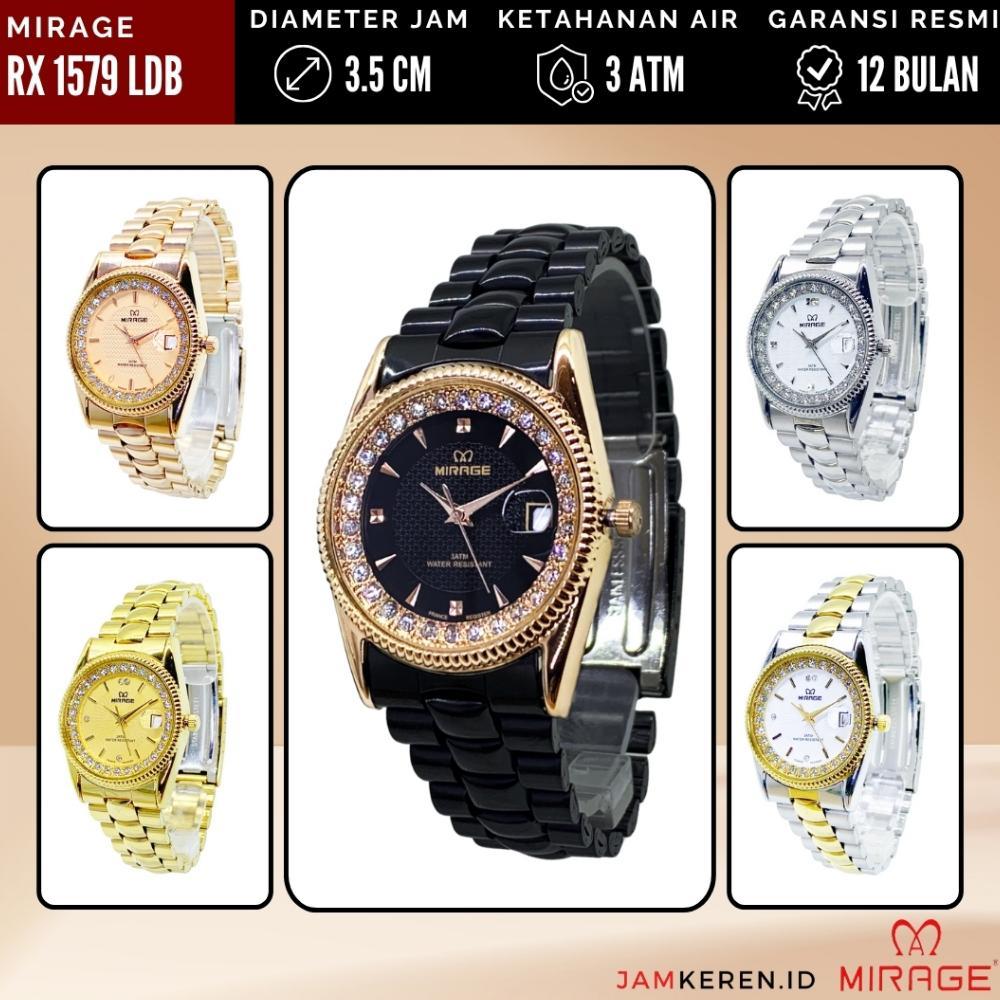 Mirage - Jam Wanita Elegan Mewah - Jam Tangan Mirage Wanita - 1579 L RX Permata Original 100%