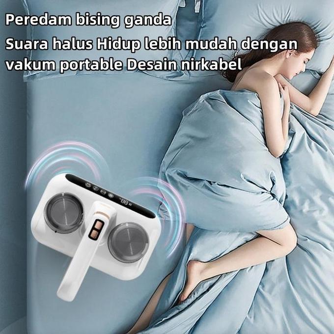 (Bisa ) Upupin Vacuum Cleaner Vakum Uv Cordless Penyedot Pembersih Debu Tungau Mattress Sofa Kasur A