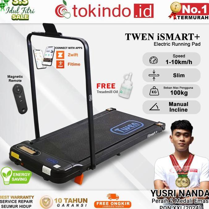 DEAL TERBAIK - TWEN ISmart Plus ISmart+ Treadmill Listrik Treadmill Portable Treadmill Walking Pad T