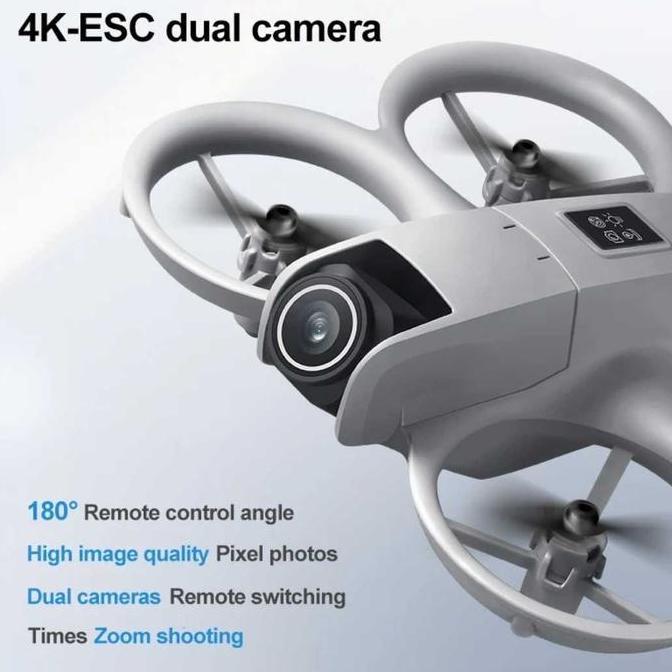 Drone Mini 4K Dual Camera Upward Shooting Obstacle Avoidance Baterai 1800Mah Camera Angle 180