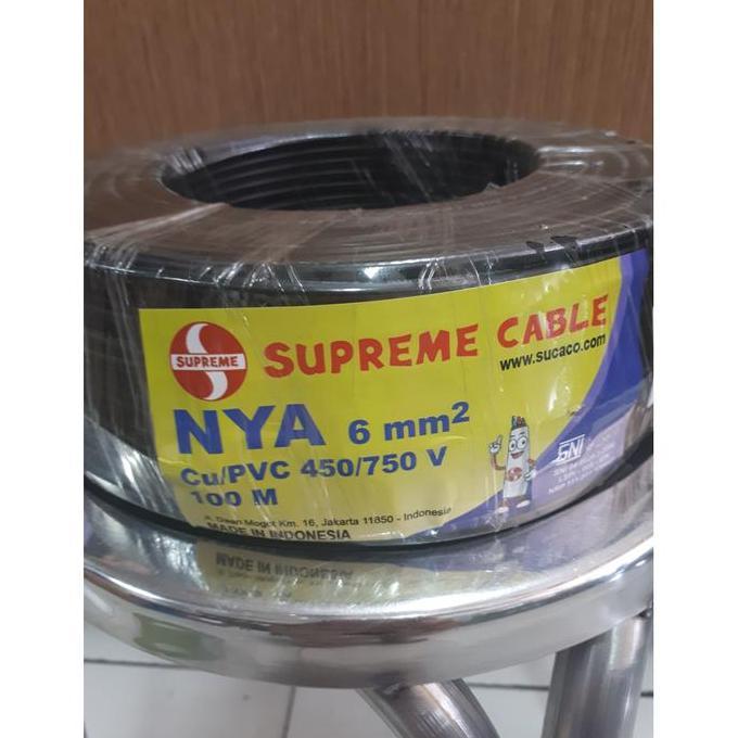 Promo Kabel Tunggal 6Mm2 / 6Mm Serabut Rambut Supreme Nyaf Permeter /Eceran Cod