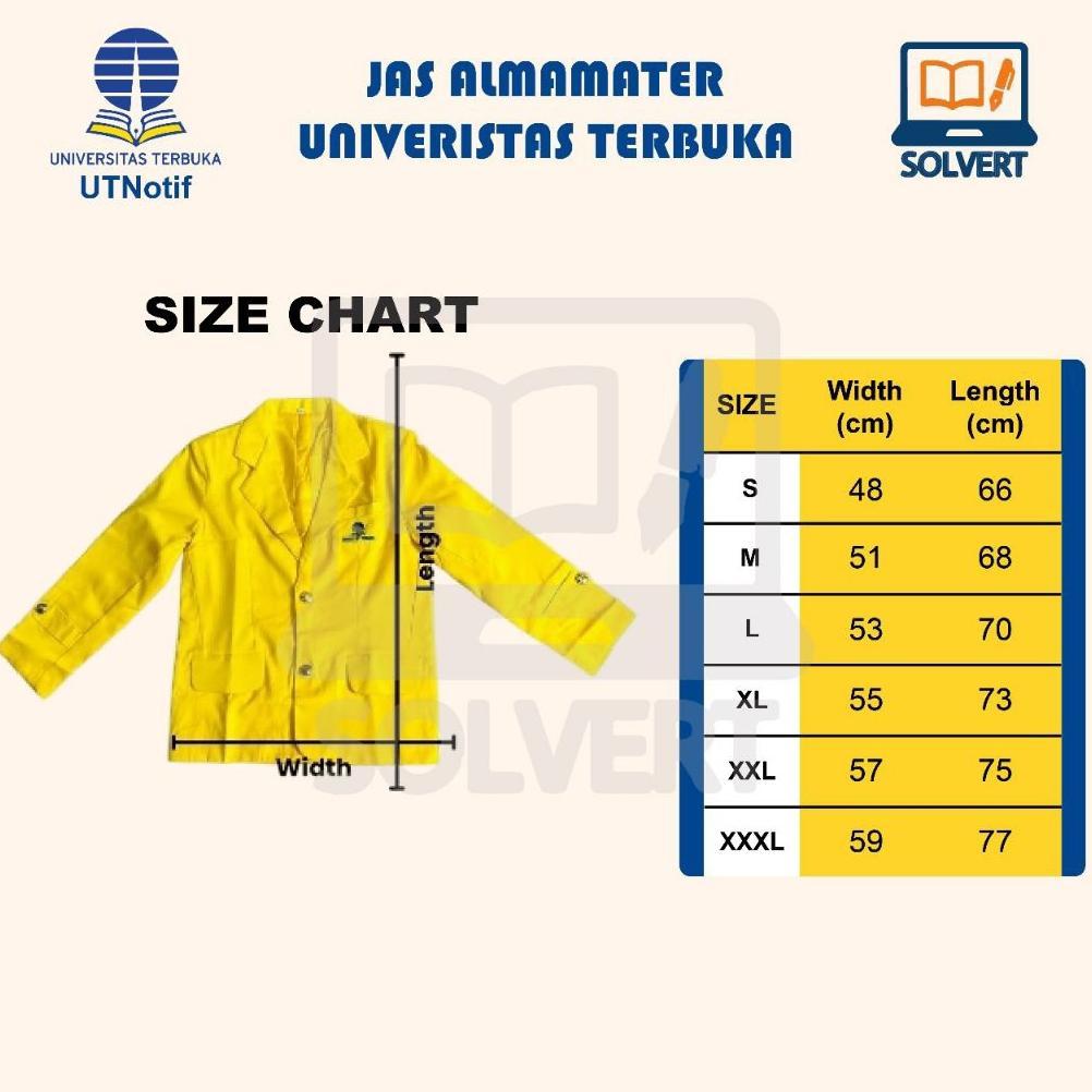 OFFICIAL Ready Stock Jas Almamater Universitas Terbuka UT - Jaket Jas Almet Kampus Mahasiswa Kancing