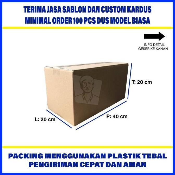 Kardus Box Karton Polos UK40X20X20