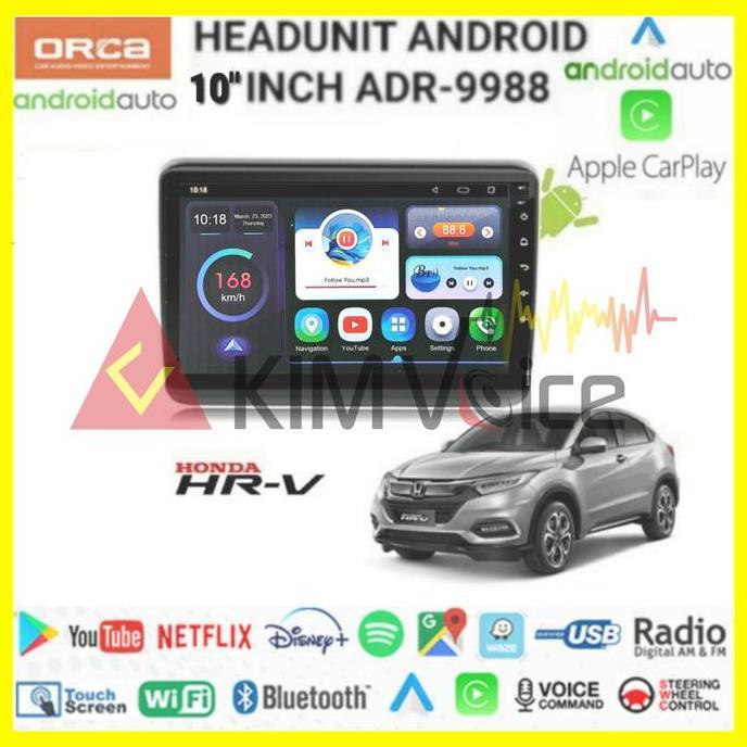 Head Unit Android Orca 10 inch OEM HRV Soket pnp
