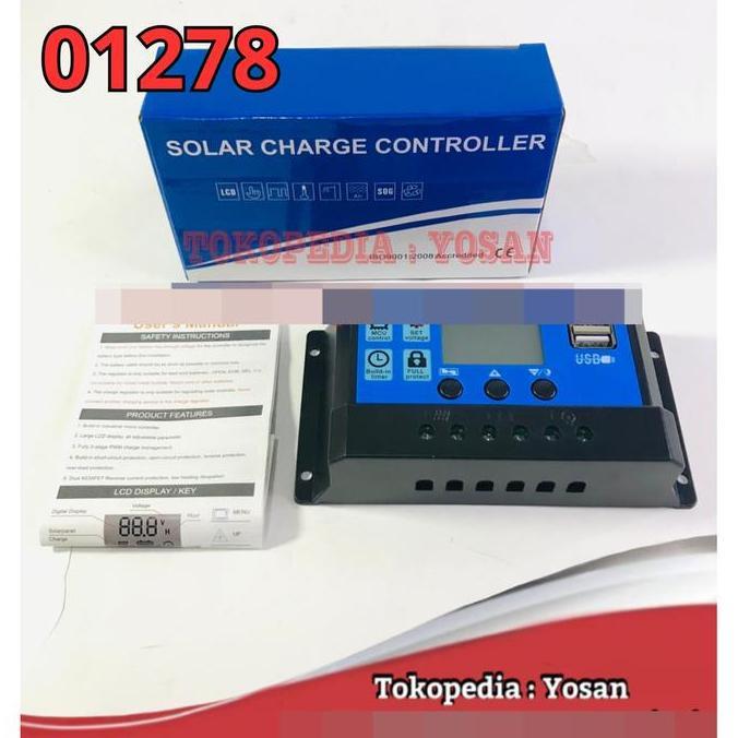 SOLAR PANEL CHARGER CONTROLLER SCC PANEL SURYA 10A 12V 24V