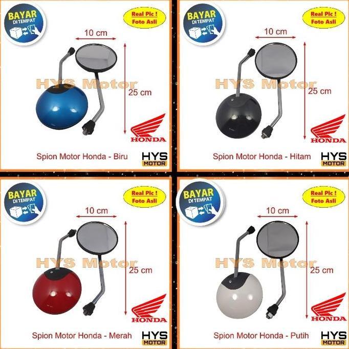 Spion Motor Honda Model Scoopy Bulat - Sepion Kaca Tangkai Panjang Aksesoris Motor Beat Vario Genio 