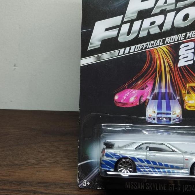 Ready Hot Wheels Nissan Skyline R34 fast and furious official movie merchant