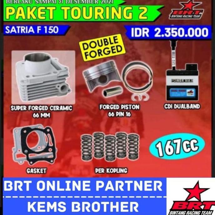 MARTEKNO BLOK BRT SATRIA FU KARBU PAKET TOURING 167CC ORIGINAL BRT 100%