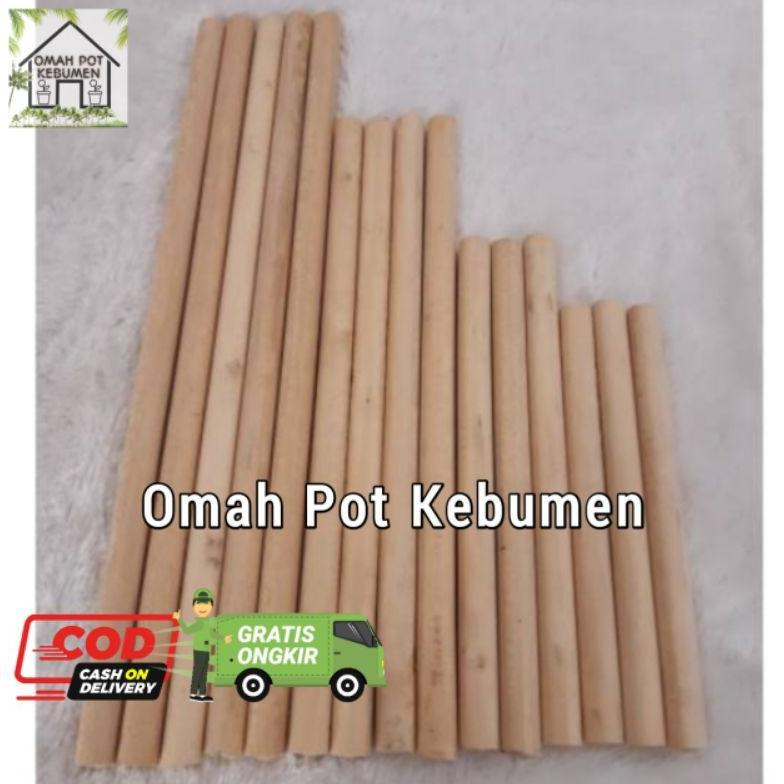 Readyyy kayu dowel kayu macrame bulat ramin 10cm-70cm