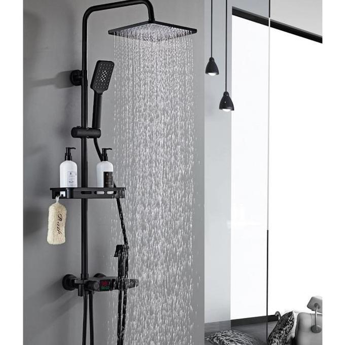 Set Shower Panas Dingin Persegi Shower kamar Mandi Alat mandi