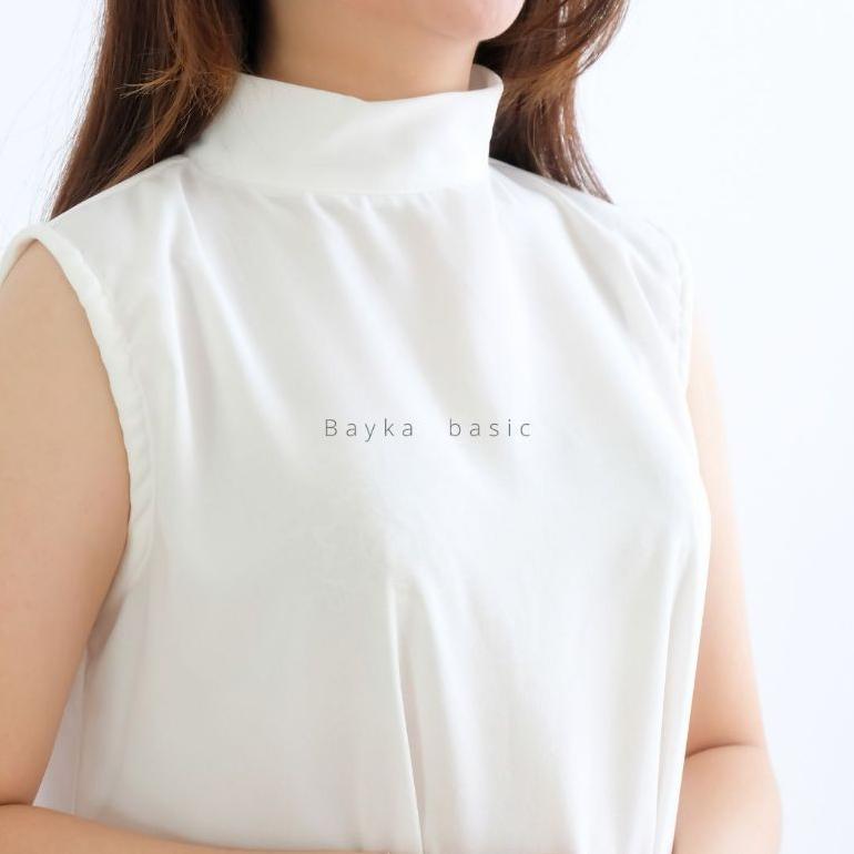 Bayka - Inner Turtleneck Sleeveless Tanpa Lengan Flowy Daleman Basic Manset Buntung Atasan Pendek Wa