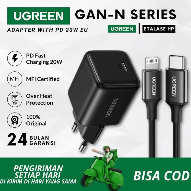 Ugreen Charger iPhone MFi Original 20 Watt Fast Charging