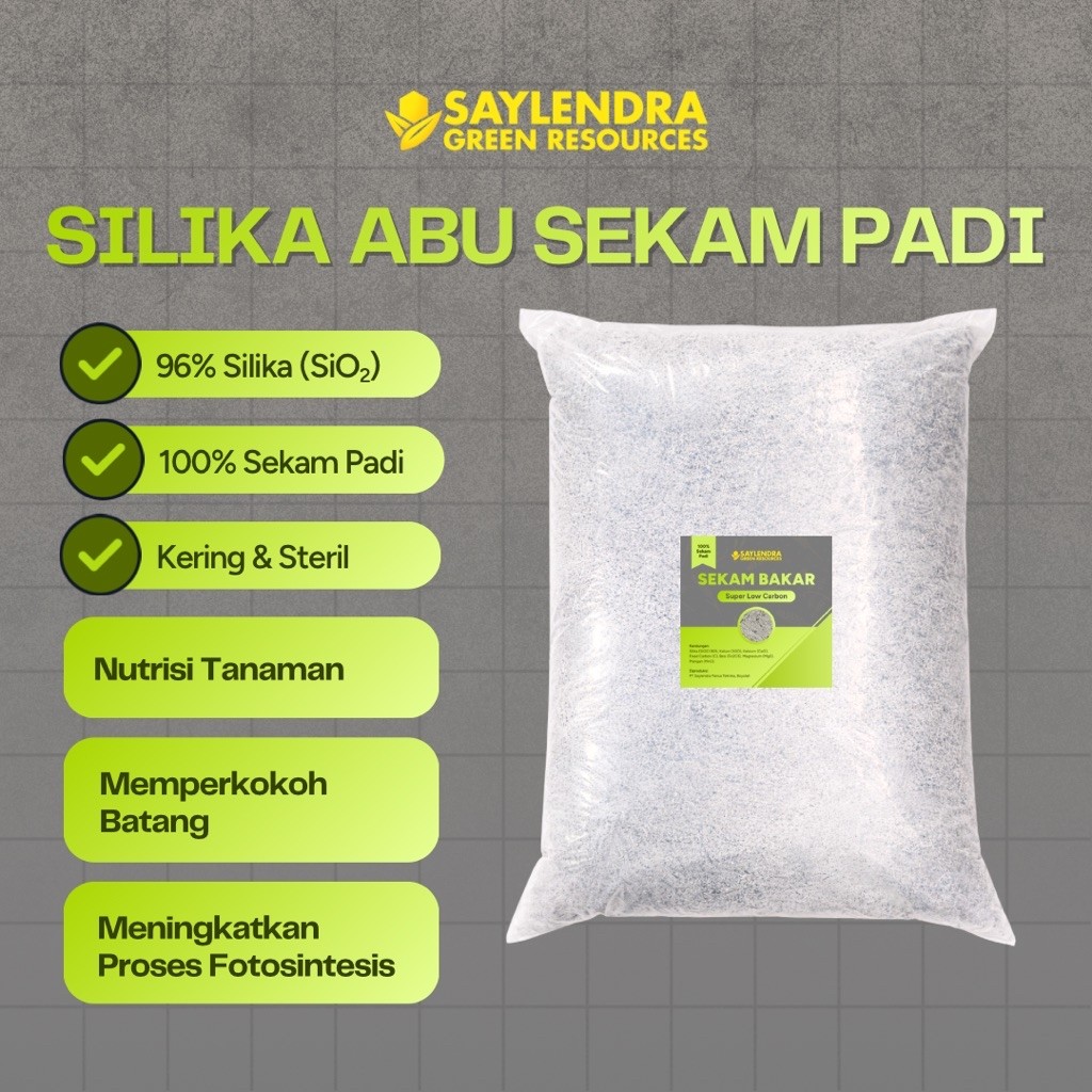Silika Abu Sekam Padi 96% Silicon Dioxide Nutrisi Tanaman