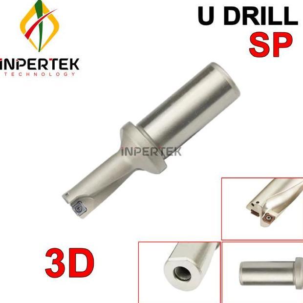 QARACK U DRILL 16 3D C25 SP06 LEXEES Holder Milling 16mm Indexable Insert SPMG 06 Mata Bor 16 mm