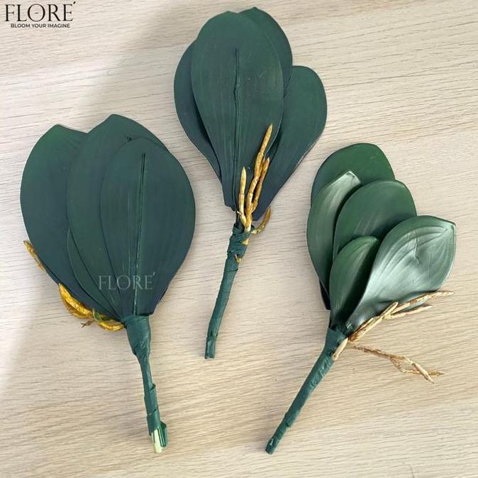 Daun Anggrek Latex [M] /Daun Anggrek Latex Jumbo/Daun Anggrek Artificial (KN-384)