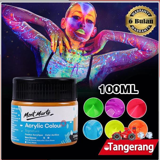 DZAIGIZAGA Cat Akrilik Cat Glow In The Dark 100ml Cat Lukis Custom Painting  Sepatu, Jaket, Tasi, Bo