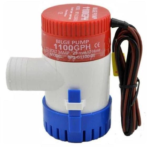 BARU POMPA AIR BILGE ORIGINAL 1100GPH 12V SUBMERSIBLE WATER PUMP CELUP DC