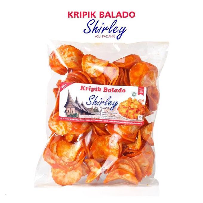 Shirley Kripik Balado Bulat Shirley 500gr - Kripik Singkong Balado / Sanjay Balado Padang