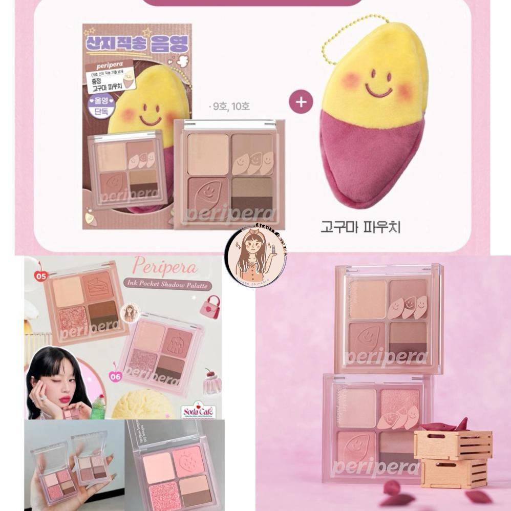 READY STOCK PERIPERA x MANGOMEE INK POCKET SHADOW PALETTE GOGUMA EDITION | SODA CAFE EDITION | SOFT 