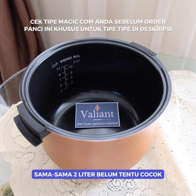Panci Teflon Inner Pot Magic Com Yong Ma 2 Liter (Wing) Yongma
