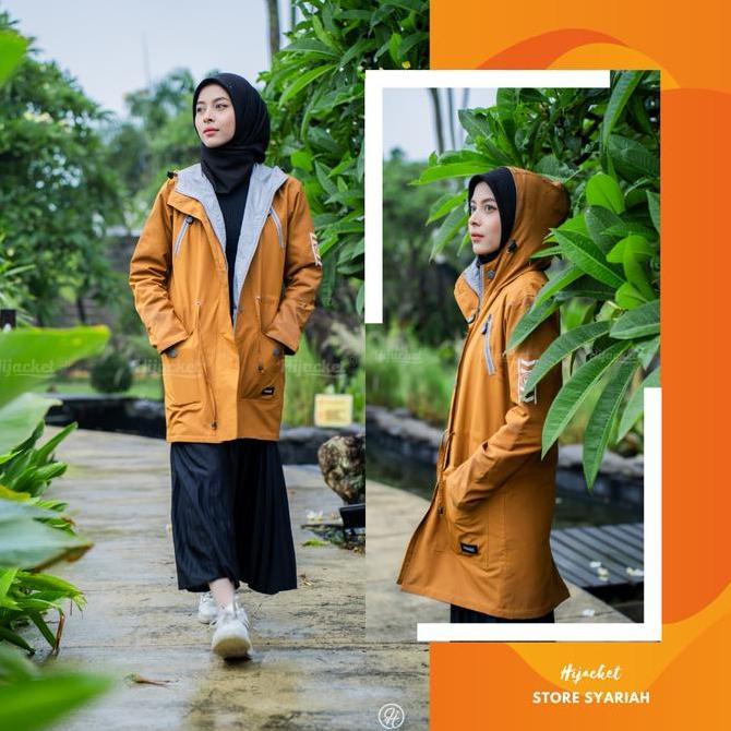 Hijacket - Jaket Hijaber Montix Imperial | Gold | Jaket Wanita Panjang | Outerwear For Hijaber Jaket
