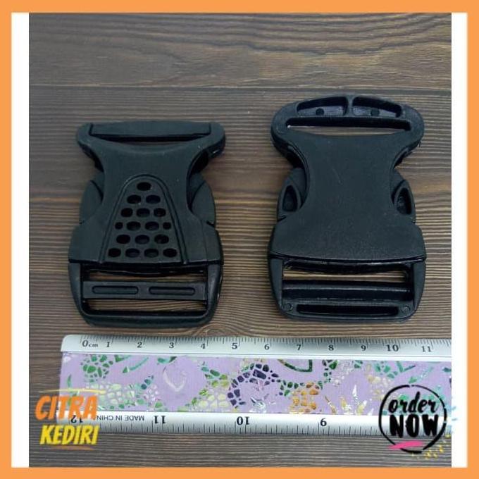Slop 3,8 cm - buckle Hitam - kunci sodok