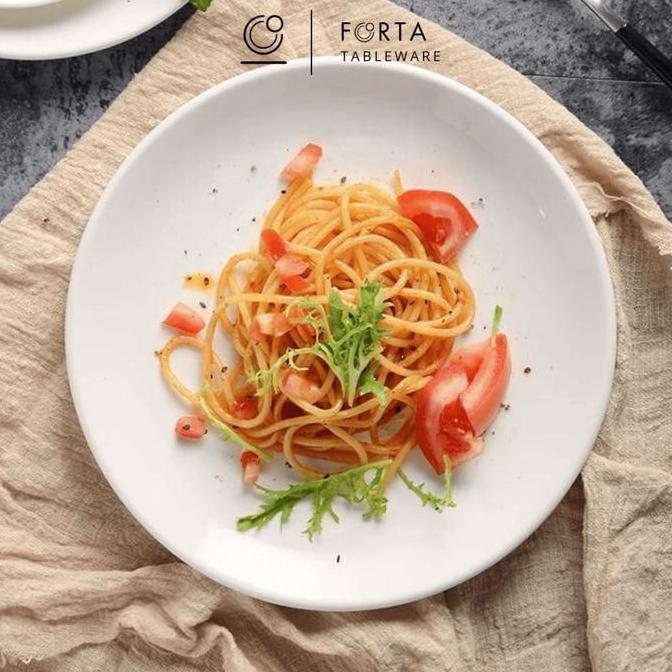 safiraolshop_ - forta dinner plate hotel (set 3 pcs) / piring ceper putih / piring keramik putih