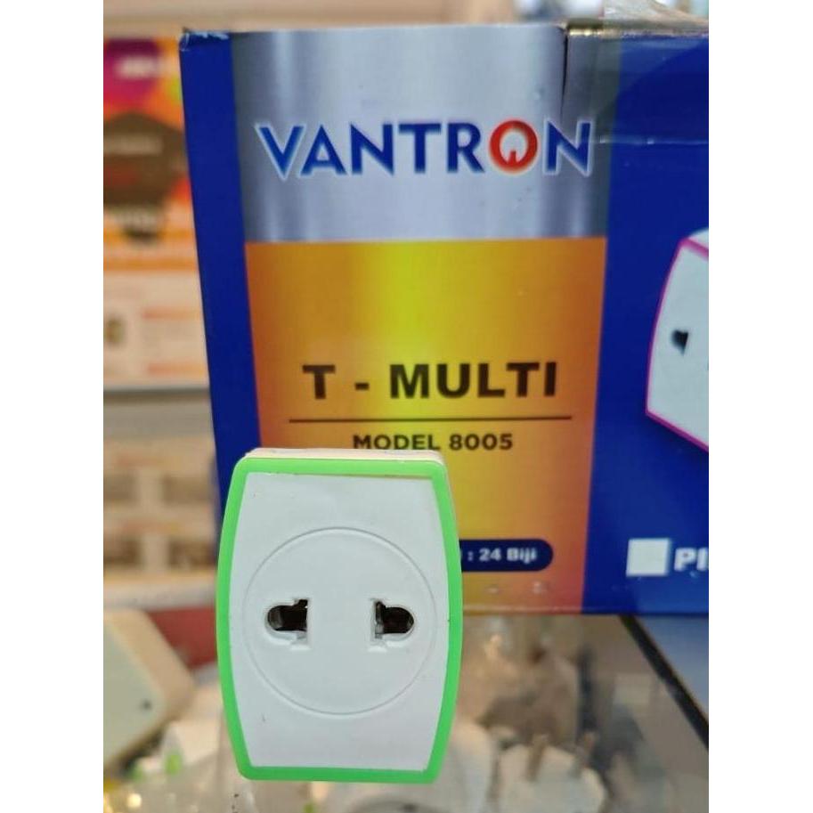 Promo Vantron T Multi Colokan Listrik Cabang Tiga Model 8005 Colokan T Multi 3 Lubang / T Mini / Col
