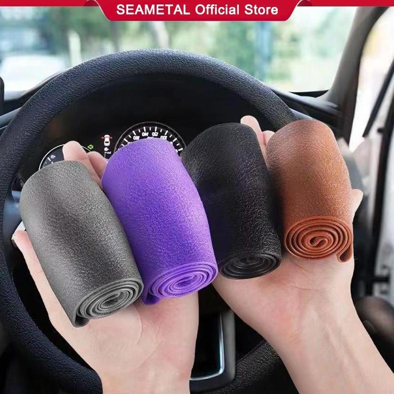 PROMO TERBARU SEAMETAL Cover Stir Mobil Universal Bahan Silicon Sarung Stir Mobil Silikon 30-40cm 38