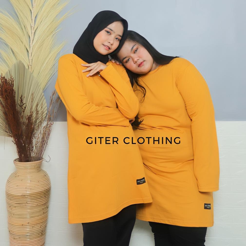 Kaos Tunik Giter - Kaos Tunik Jumbo Ld 120 - Tunik Kaos Oversize ( Army Lilac Tosca Mustard Abu ) Sp