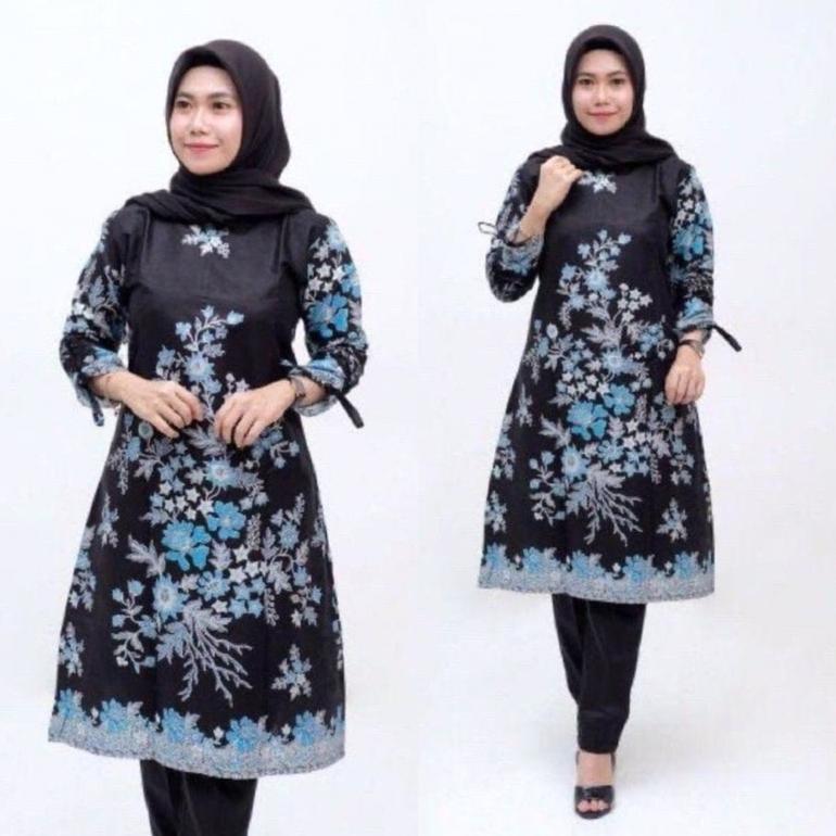 Atasan Batik Wanita Jumbo Ld 130 / Tunik Jumbo Ld 130 Terbaru 2022 / Batik Tunik / Atasan Tunik / Ba