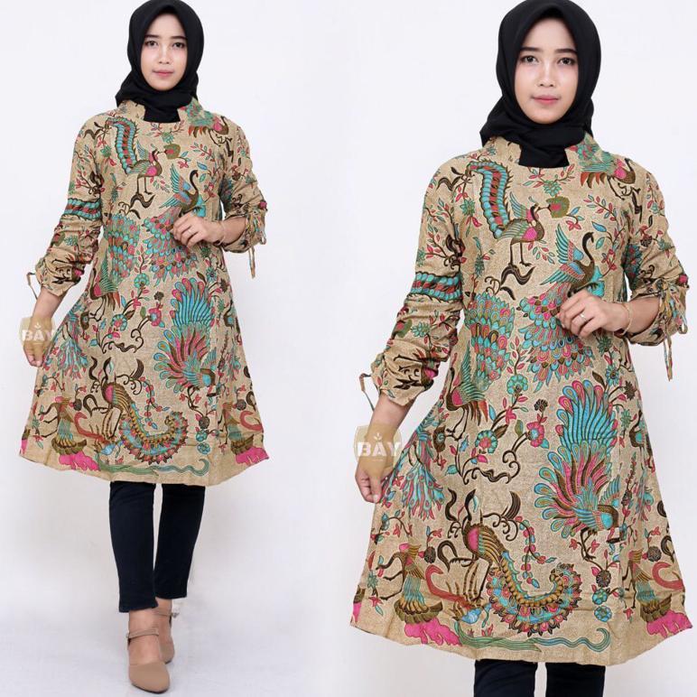 Atasan Batik Wanita Jumbo Ld 130 / Tunik Jumbo Ld 130 Terbaru 2022 / Batik Tunik / Atasan Tunik / Ba