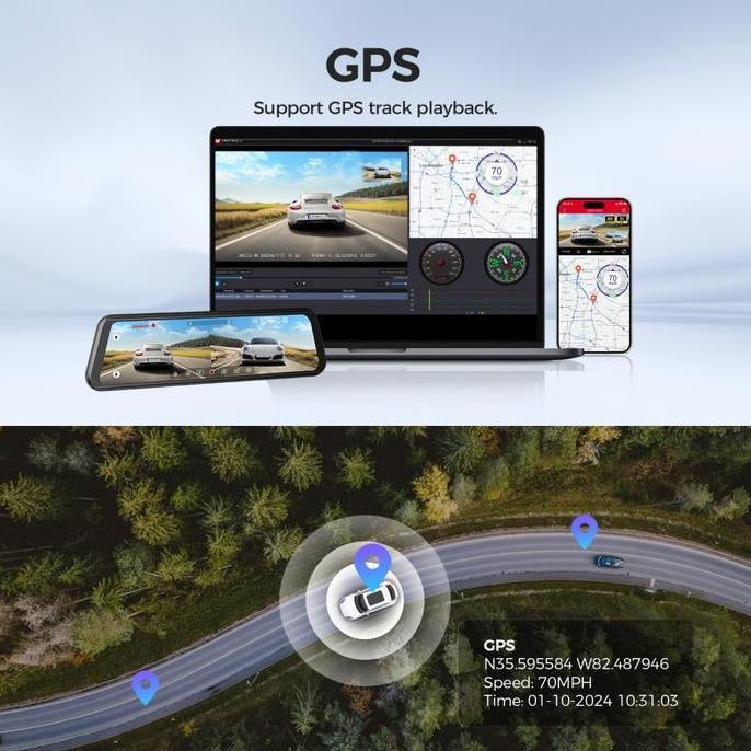 Grosir Lingdu Dashcam Ld4K - 4K+1080P Kamera Dashcam Mobil Lingdu Ld4K Built-In Gps