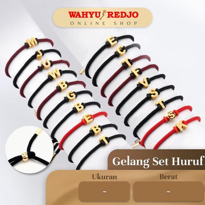 GELANG TALI HURUF EMAS 8K WAHYU REDJO