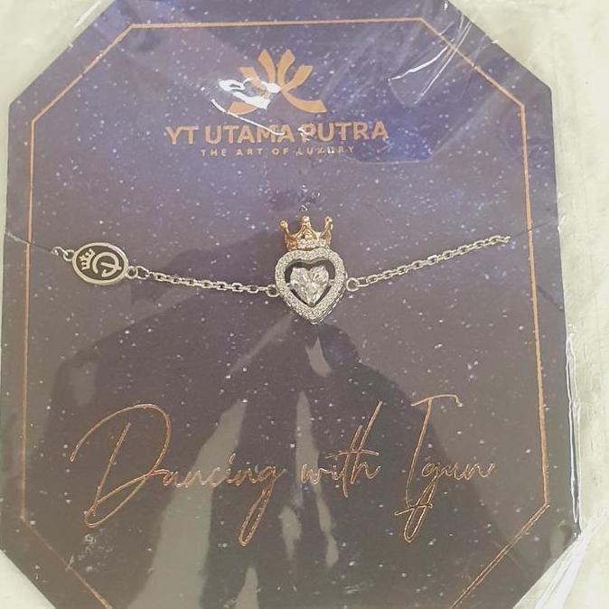 gelang dancing stone with igun crown love serut emas 75% 750 75 % 17k