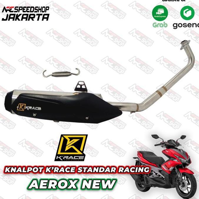 Murah Knalpot Krace Standar Racing Yamaha Aerox 155 New Black Series