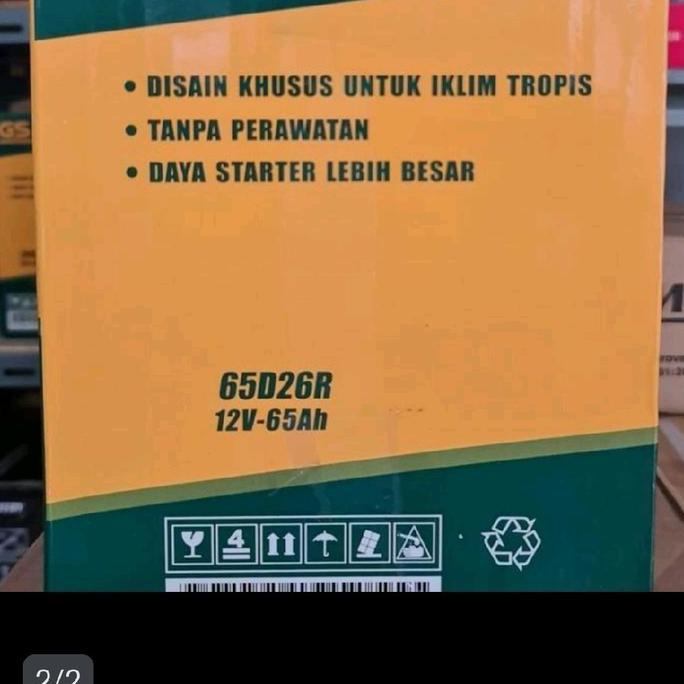 Murah Aki Mobil Ns70 / 65D26R Gs Mf Aki Mobil Mitsubishi Kuda Bensin Kijang Lsx Dll