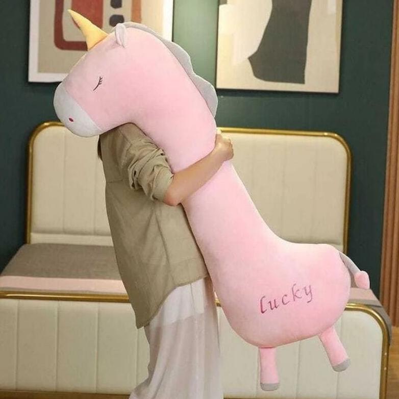 Guling Unicorn Lucu Ukuran 120Cm Jumbo Halus Lembut Guling Unicorn Jumbo