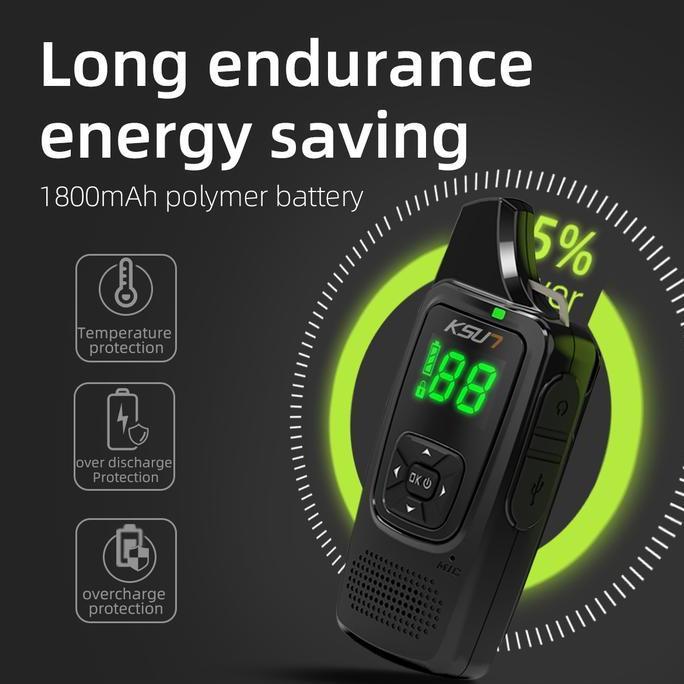 Grosir Ksun X-Tfsi Walkie Talkie Handy Talky Minl Raidio Ht 1-3Km Jarak Layar Led