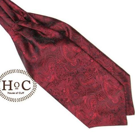 Houseofcuff  Dasi Ascot Tie ASCOT / CRAVAT TIE MAROON